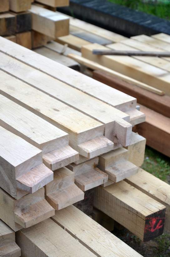 Pièces de bois préparées